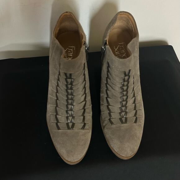 Franco Sarto Dean Women's Booties Boots Nimbus Leather Suede Grey Sz 7 - Picture 2 of 9